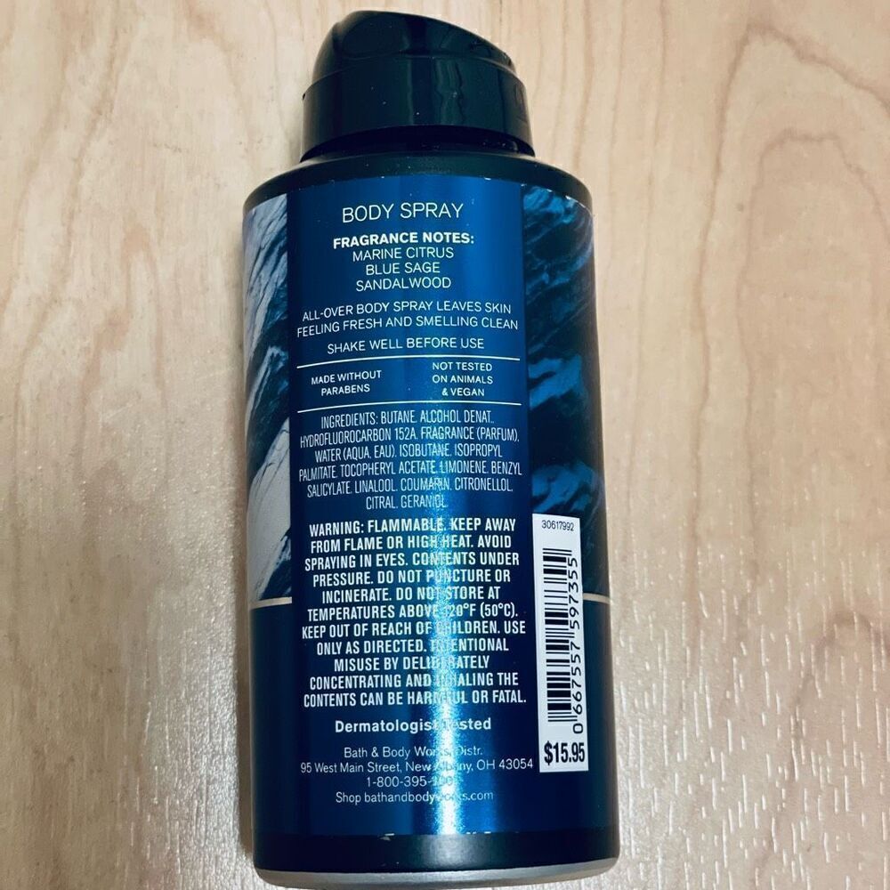 Bath & Body Works Lot of 2 Clean Slate Men’s Collection Body Spray Citrus Sage - Picture 5 of 8